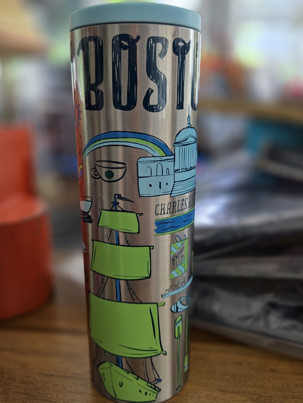 NWT Starbucks Been There Series Boston Stainless Steel Tumbler 16oz Teal 2019